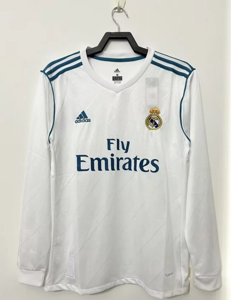 Real Madrid 2017/2018 Retro Home Jersey Long Sleeve Front.jpg