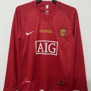 Retro Manchester United Home-2007/2008-Long Sleeve