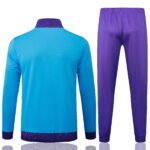 Retro Real Madrid 2025/2026 Jacket Suit Purple Light Blue Back View