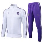 Retro Real Madrid 2025/2026 Kids Jacket Suit White Front View