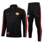 Manchester United 2025/2026 Retro Kids Training Suit Black Front.jpg