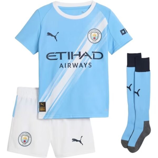 Manchester City Home Kids set jersey 2025/2026